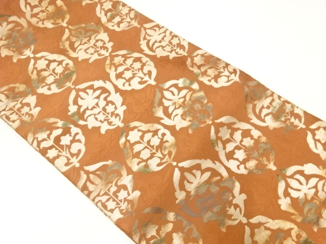 JAPANESE NAGOYA OBI / WOVEN FLORAL PLANTS